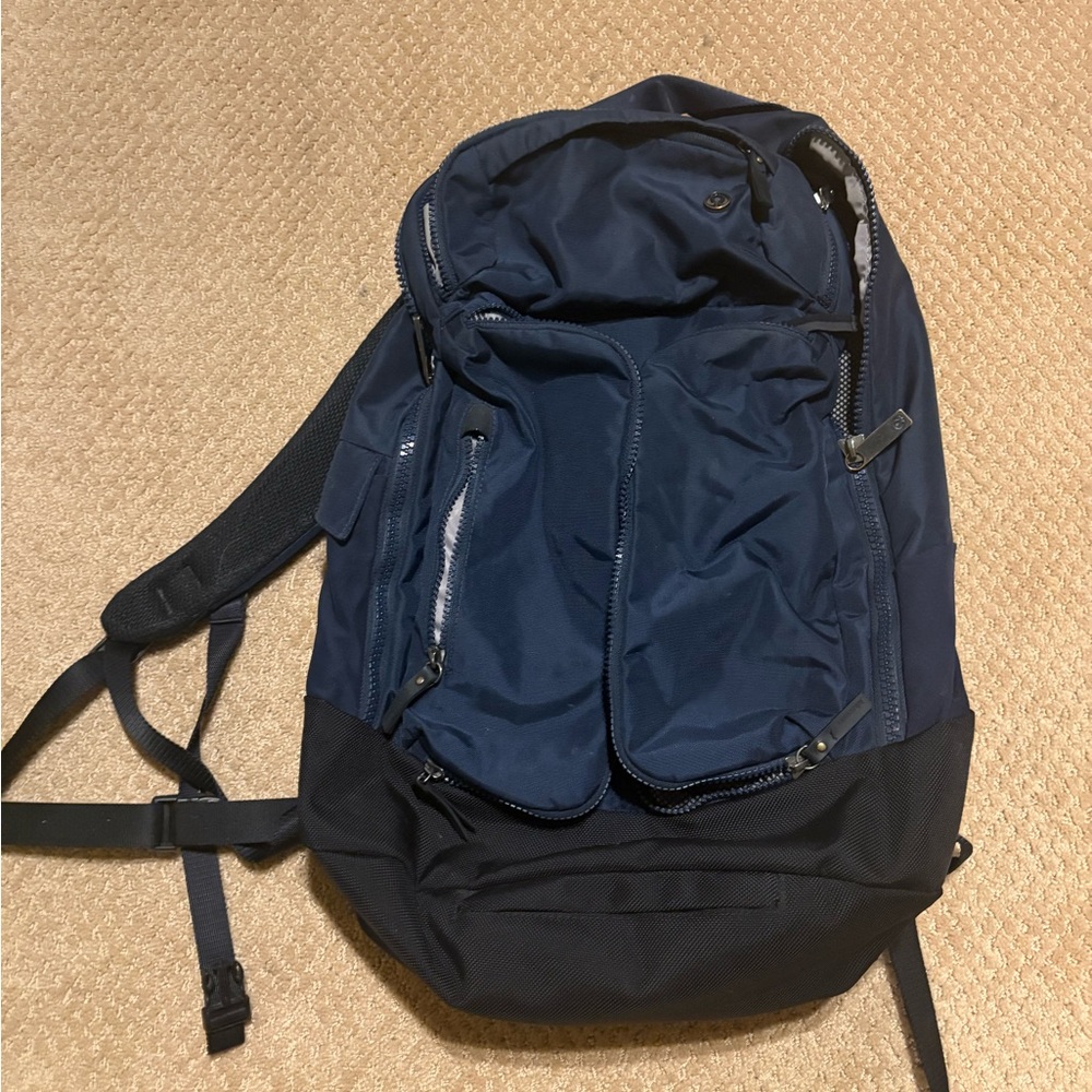 Lululemon Athletica Navy and Black Backpack
